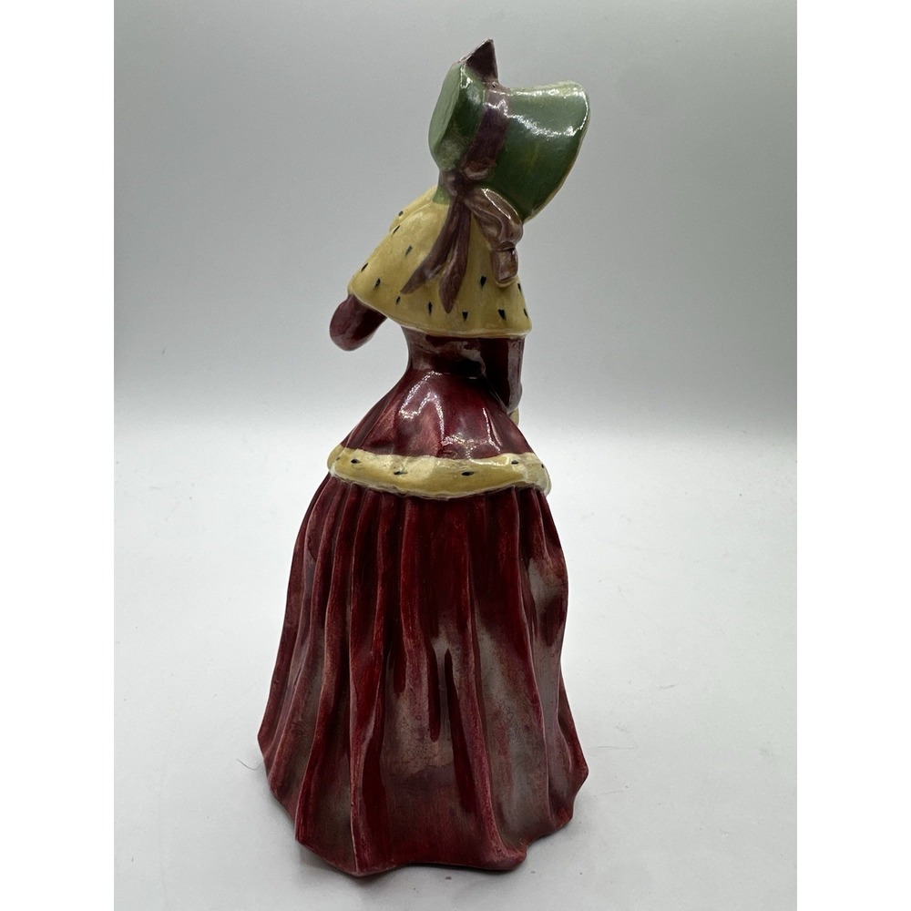 Vintage Ceramic Victorian Lady Figurine The Ermine Coat Winter Christmas 7" - Picture 2 of 16